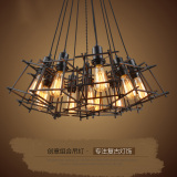 loft创意复古美式艺术工业风吊灯餐厅灯服装店咖啡厅个性组合灯具