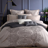 进口美式四件套 埃及长绒棉真丝绸全纯棉床单欧式贡缎床上用品