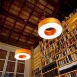 设计师灯饰北欧现代木质卧室床头时尚创意圆形咖啡厅艺术餐厅吊灯
