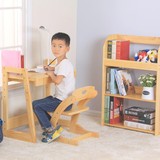 实木学习桌椅套装组合书柜 小学生学习桌写字台可升降写字桌书桌