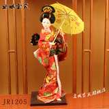 京味 娃娃12寸绢人偶商务外事工艺礼品彩印日本艺伎摆件出国礼品