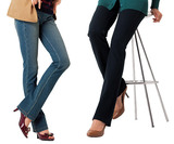 史上最舒服裤子—针织牛仔女裤外贸原单大码女装高腰大弹力喇叭裤
