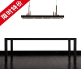 Table新造型烛台LED 节能创意长方形灯具餐厅餐桌可分段遥控吊灯