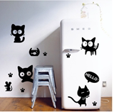 可爱卡通小猫创意卧室墙贴宿舍墙画房间装饰冰箱贴画墙上墙壁贴纸