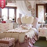 人气公主床1.35布艺软包卧室女孩软床单人儿童床粉色实木欧式床