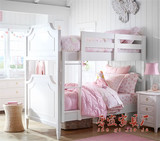 简约欧式高低床美式实木儿童上下床组合床小户型子母床白色公主床