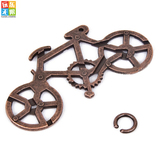 包邮 锌合金复古魔金系列自行车锁4级难度解锁 儿童成人益智玩具