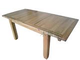 外贸原单实木白橡木/柞木1.3米伸缩餐桌 欧式简约多功能伸缩餐桌
