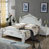 全实木橡木床白色气压储物高箱床厚重款双人现代简约欧式卧室家具