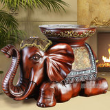 圣玛帝诺大象凳子门厅大号大象换鞋凳欧式红木色玄关家居摆件包邮