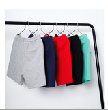 韩国ulzzang男士短裤夏季运动裤男大红色 薄款修身青年纯色五分裤