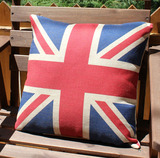外贸宜家 英伦 米字旗 英国国旗复古美式棉麻抱枕靠垫沙发垫靠枕