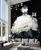 艺术墙纸壁画 客厅电视背景墙壁纸 欧式手绘大型壁画 复古婚纱