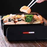 日本ASVEL饭盒 单层分格可微波炉 男女成人日式便携便当盒 附筷子