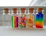彩色10ml木塞玻璃瓶 许愿瓶 彩虹瓶 心愿瓶 漂流瓶 海螺瓶彩砂瓶