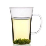 单层创意耐热玻璃茶具茶杯 带把玻璃杯 果汁杯 绿茶杯水杯饮料杯