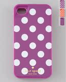 Kate Spade iPhone 4/4S 波点紫色手机外壳/保护套，现货