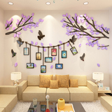 创意照片3D亚克力立体小鸟树木墙贴客厅餐厅清新贴纸家居装饰包邮