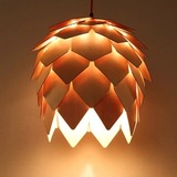 艺术创意灯具北欧个性餐厅客厅卧室灯具实木艺松果吊灯