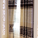 古色古香 现代中式古典书房窗帘客厅高档窗纱全遮光布料卧室定制