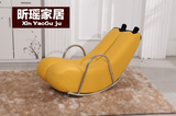 特价绿色黄色植物花卉香蕉摇椅单人沙发包邮可爱结实皮艺可定制