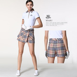 新款 正品高尔夫服装女装短裤 女士运动防走光裙子女款格子裤