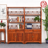 明清仿古实木家具二门二抽三层书架展示架书柜茶叶架多功能柜