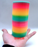 超高15厘米彩虹塑料弹簧圈 拉环大号魔力彩虹圈 儿时怀旧益智玩具