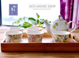出口日本竹久梦二大师作品陶瓷茶具花茶具日式花草茶具文艺下午茶