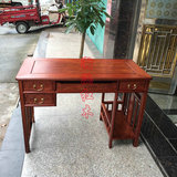 红木家具缅甸花梨雕花办公桌大果紫檀实木电脑桌书桌写字台正品