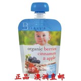 澳洲直邮 贝拉米婴儿辅食 有机果泥草莓蓝莓肉桂苹果味 4个月