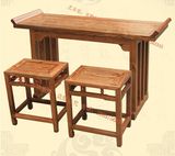 国学堂双人课桌椅 仿古书画桌椅 国学馆学生书桌 中式实木课桌凳