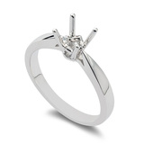 先恩尼钻石18K白金戒指钻戒结婚女戒镶嵌戒托定制空托砖石正品