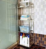 卫生间置物架浴室置物架洗手间落地式不锈钢多层收纳架客厅走廊架