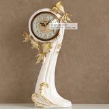 新款丽盛欧式静音装饰摆件钟客厅卧室桌坐钟创意钟表座钟个性台钟