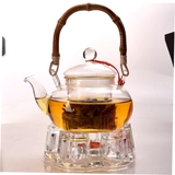 加厚耐高温热水果花草普洱电陶炉用提梁玻璃茶壶600毫升茶艺包邮