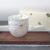 日式米饭碗汤碗面碗水果碗创意陶瓷碗超薄骨瓷釉中彩 漫喵