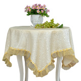 田园桌布布艺餐桌布小清新纯色桌布长方形圆形正方台布茶几布定制