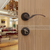 正品贝尔维帝铜锁 卧室门锁纯铜实木门锁仿古铜锁室内美式分体锁