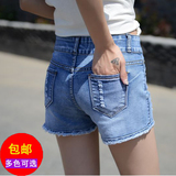 夏季外穿浅色女式牛仔超短裤薄款韩国少女破洞毛边显瘦修身百搭潮