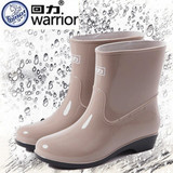 正品回力水鞋女雨靴秋冬季雨鞋中筒短筒加绒保暖防滑水靴胶鞋套鞋