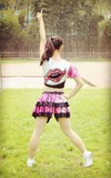 杭州舞蹈服装定做  健美操啦啦操演出服装定做