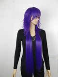 【梦漫时尚假发】紫色长直假发 后面反翘和层次的cos假发