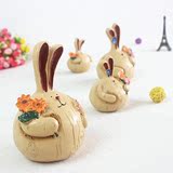 zakka杂货 创意家居可爱大蒜兔情侣兔洋葱胖兔子桌面小摆件装饰品