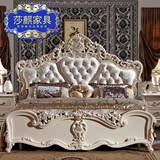 欧式双人床法式风格卧室家具公主床婚床1.8米白色田园实木美式床