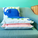 儿童抱枕被子两用纯棉卡通靠垫汽车沙发折叠被夏季多功能靠枕床头