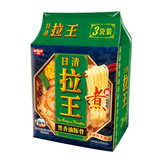 【天猫超市】日清拉王黑香油豚骨 方便面3*111g/袋速食拉面袋装