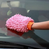 包邮汽车洗车手套抹布双面擦车手套珊瑚绒洗车巾洗车工具清洁用品