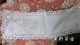 外贸原单出口手工百带丽蕾丝花边白色全棉桌旗台布饰品长巾长1米