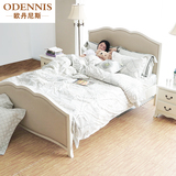 欧丹尼斯白色欧式简约现代床时尚创意双人床法式婚床乡村布艺床